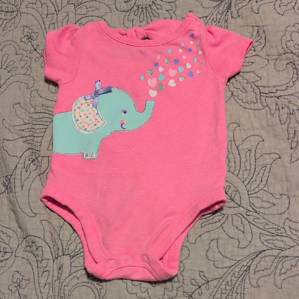 Garanimals Pink and Blue Elephant Bodysuit